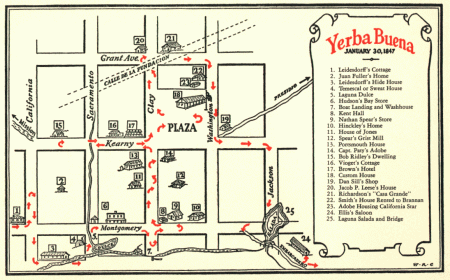 1847 Map of Yerba Buena, aka San Francisco